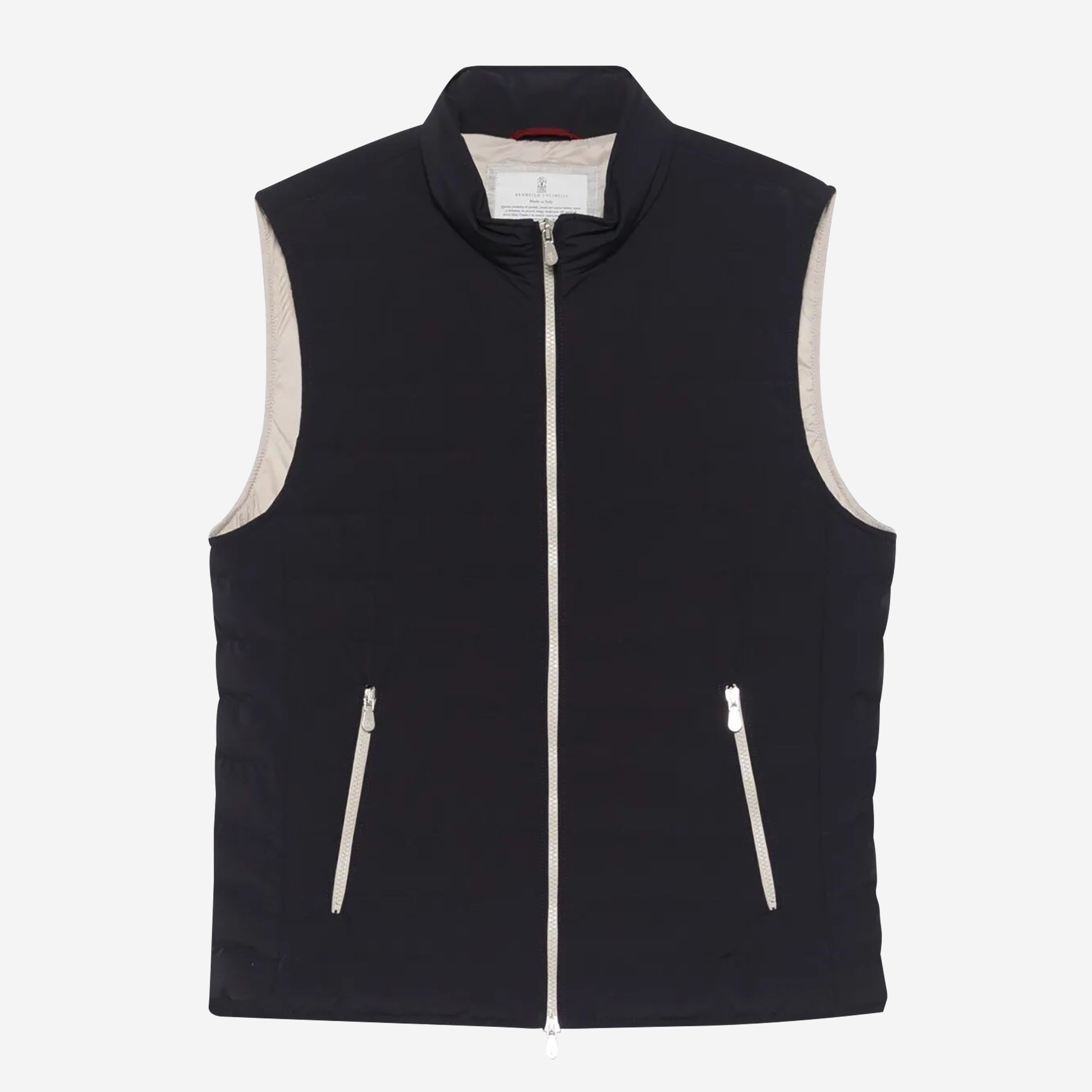 Brunello Cucinelli Bonded Taffeta Lightweight Down Gilet