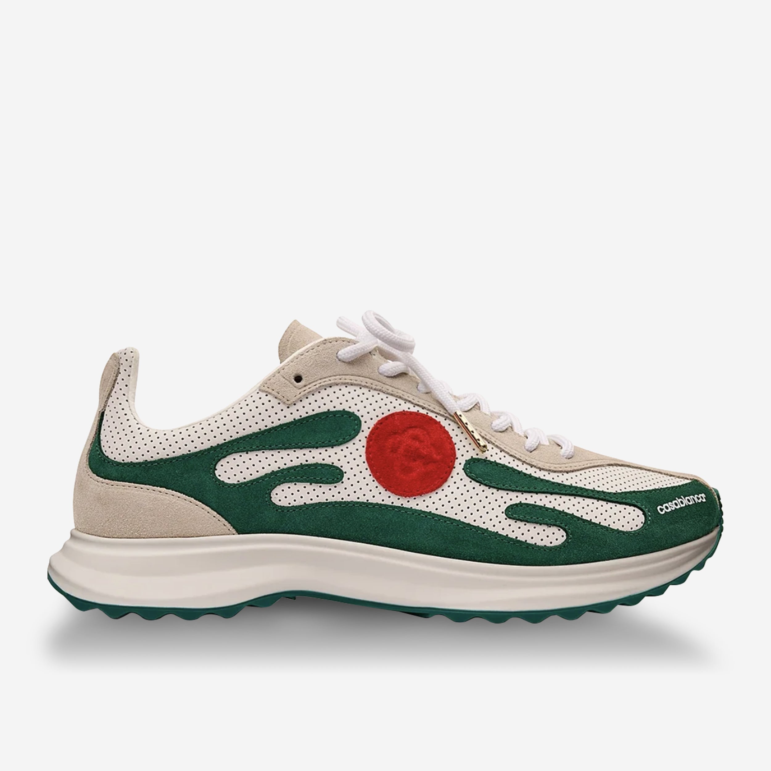 Casablanca White & Green Stade Sneaker