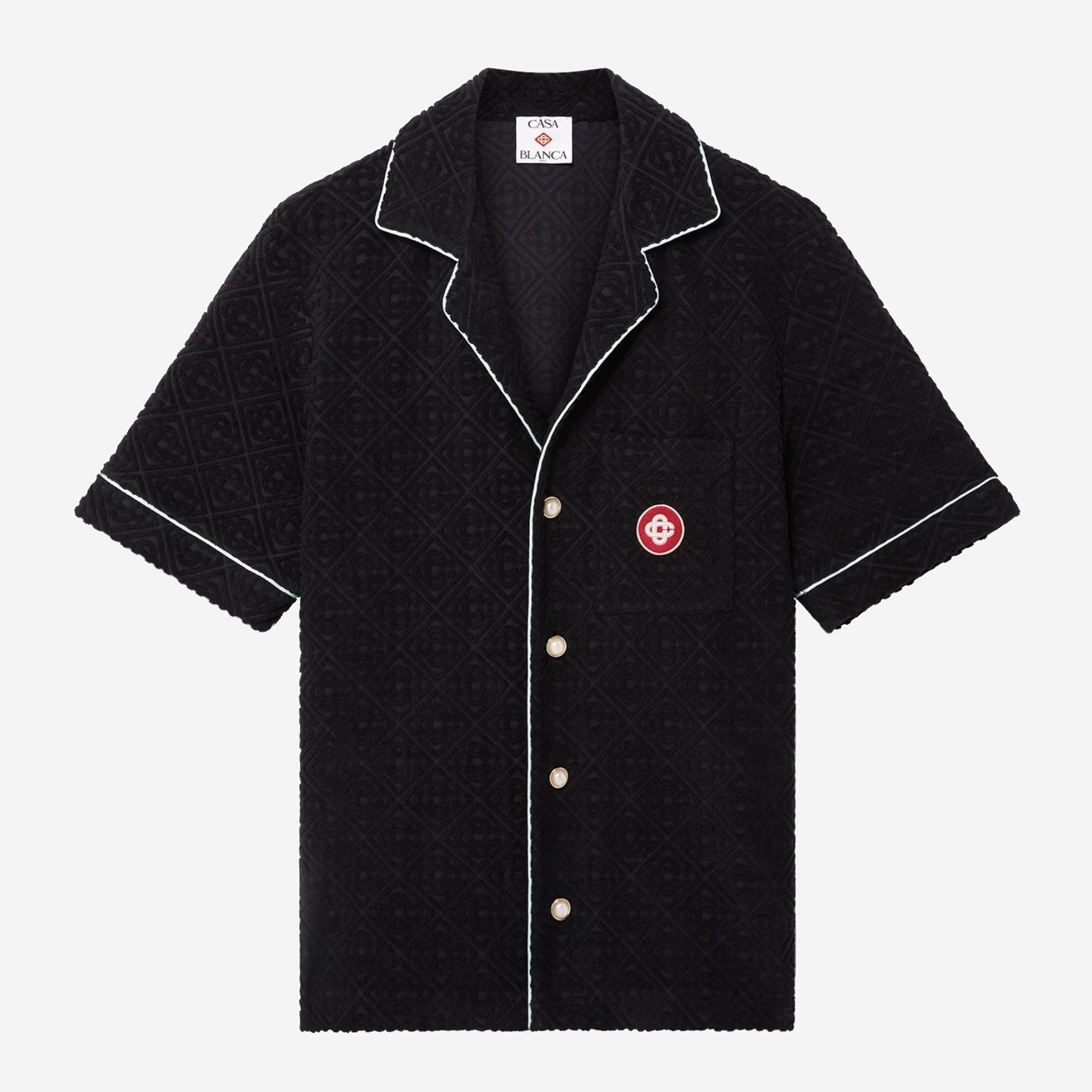 Casablanca Monogram Jacquard Towelling Short Sleeve Shirt