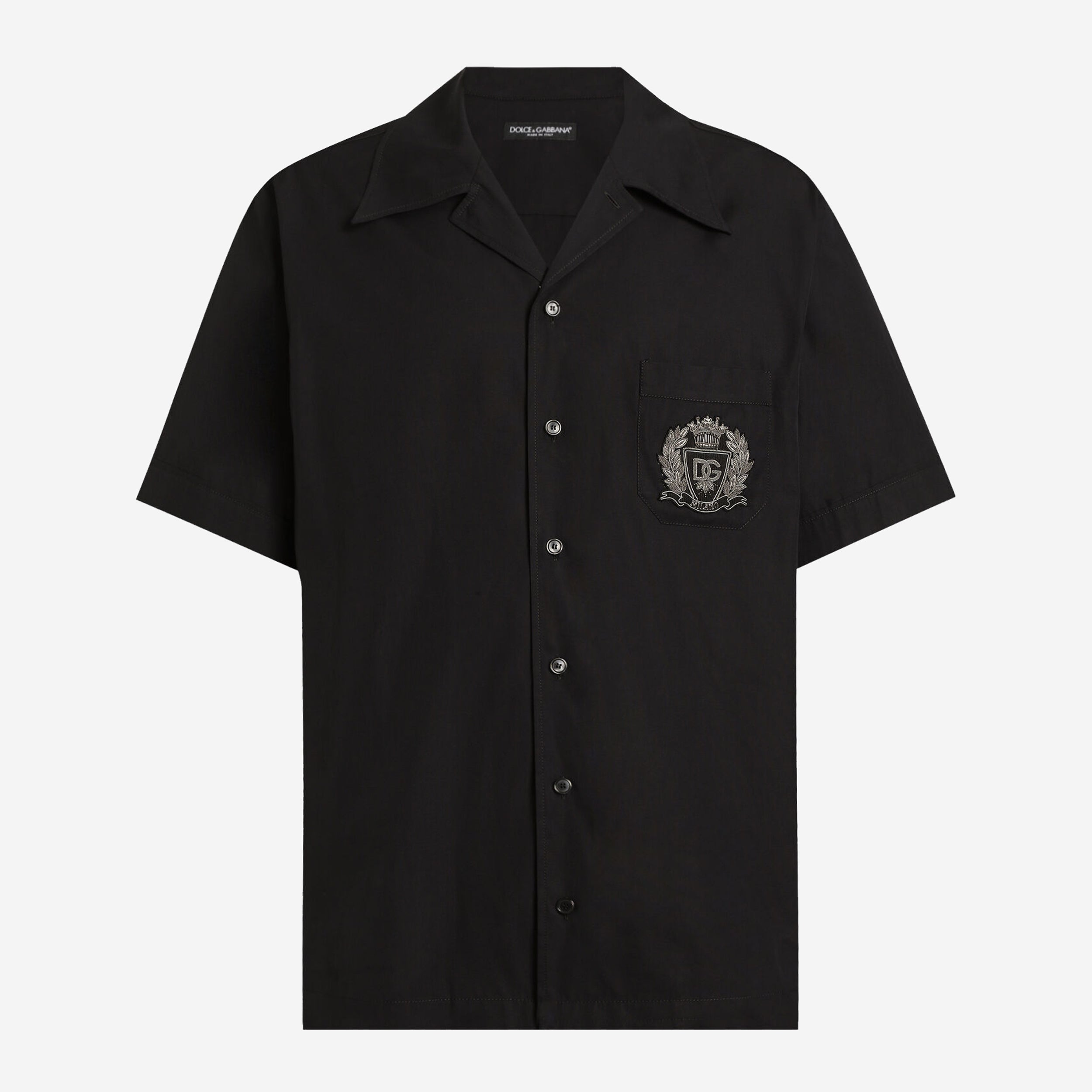 Dolce & Gabbana Hawaii Cotton Crest Shirt