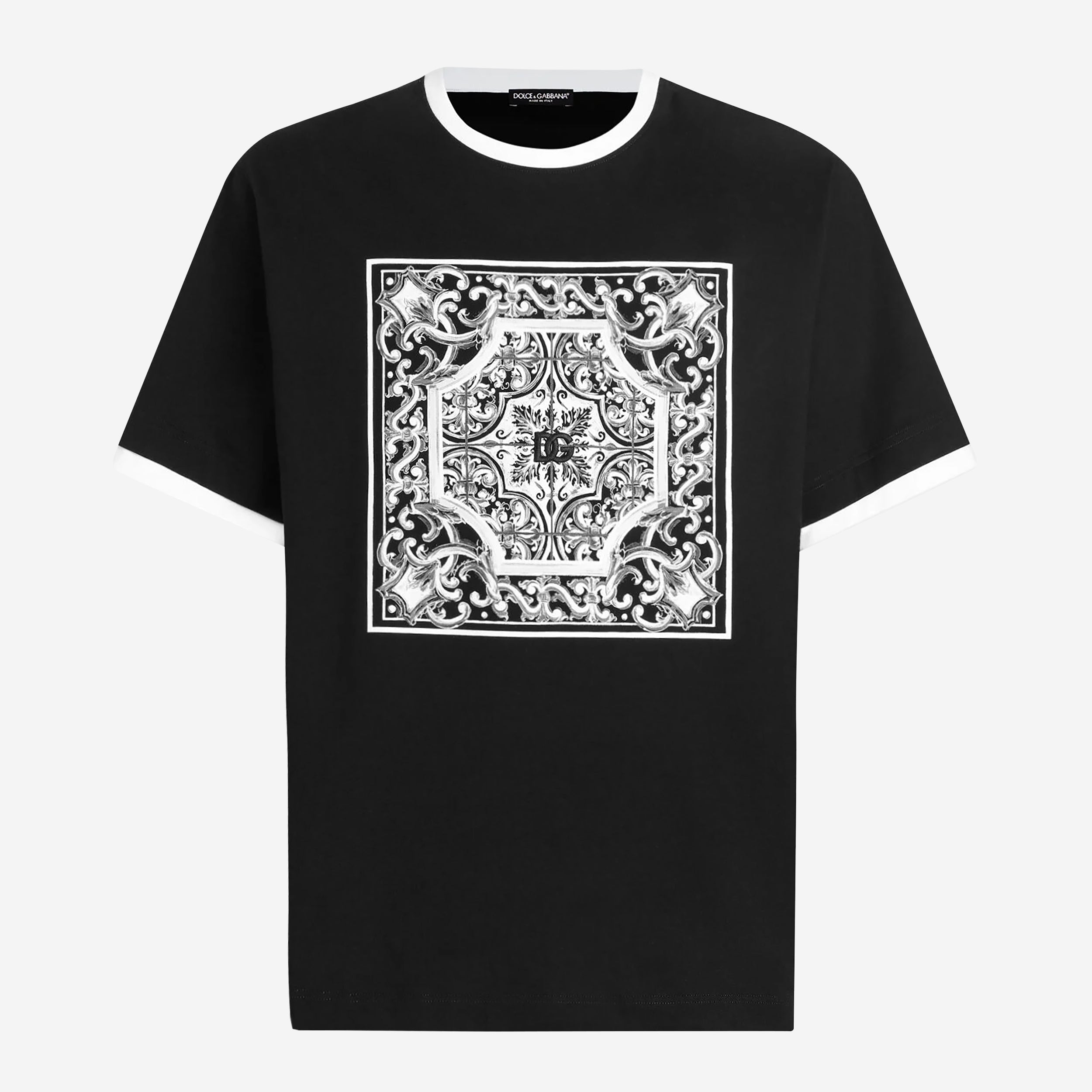 Dolce & Gabbana Print And Embroidery Cotton T-Shirt