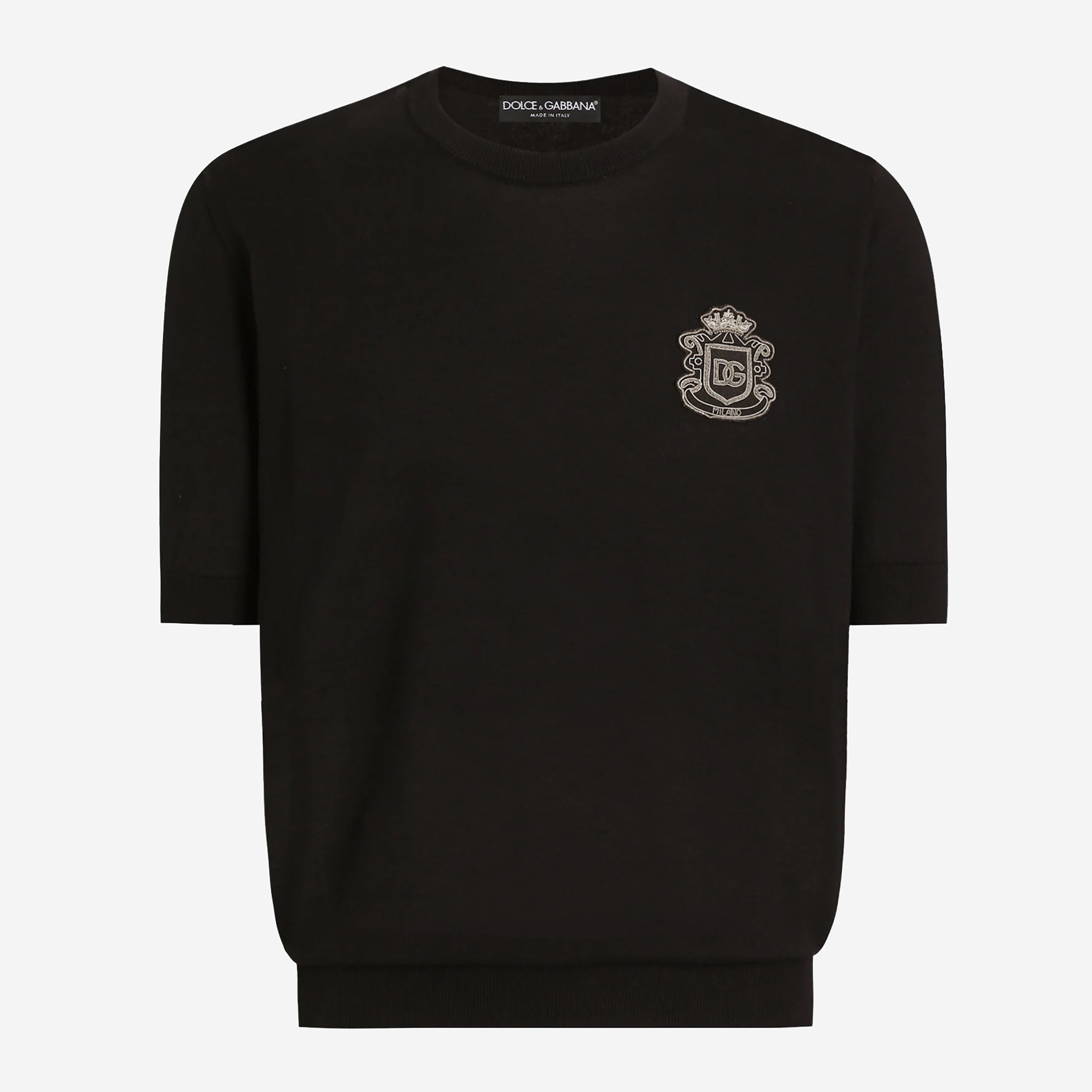 Dolce & Gabbana Heraldic Cotton Knitwear T-Shirt