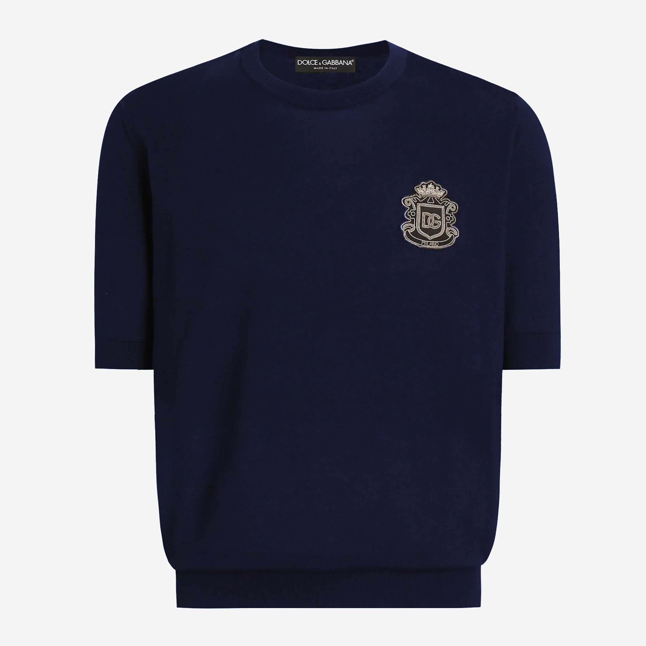 Dolce & Gabbana Heraldic Cotton Knitwear T-Shirt