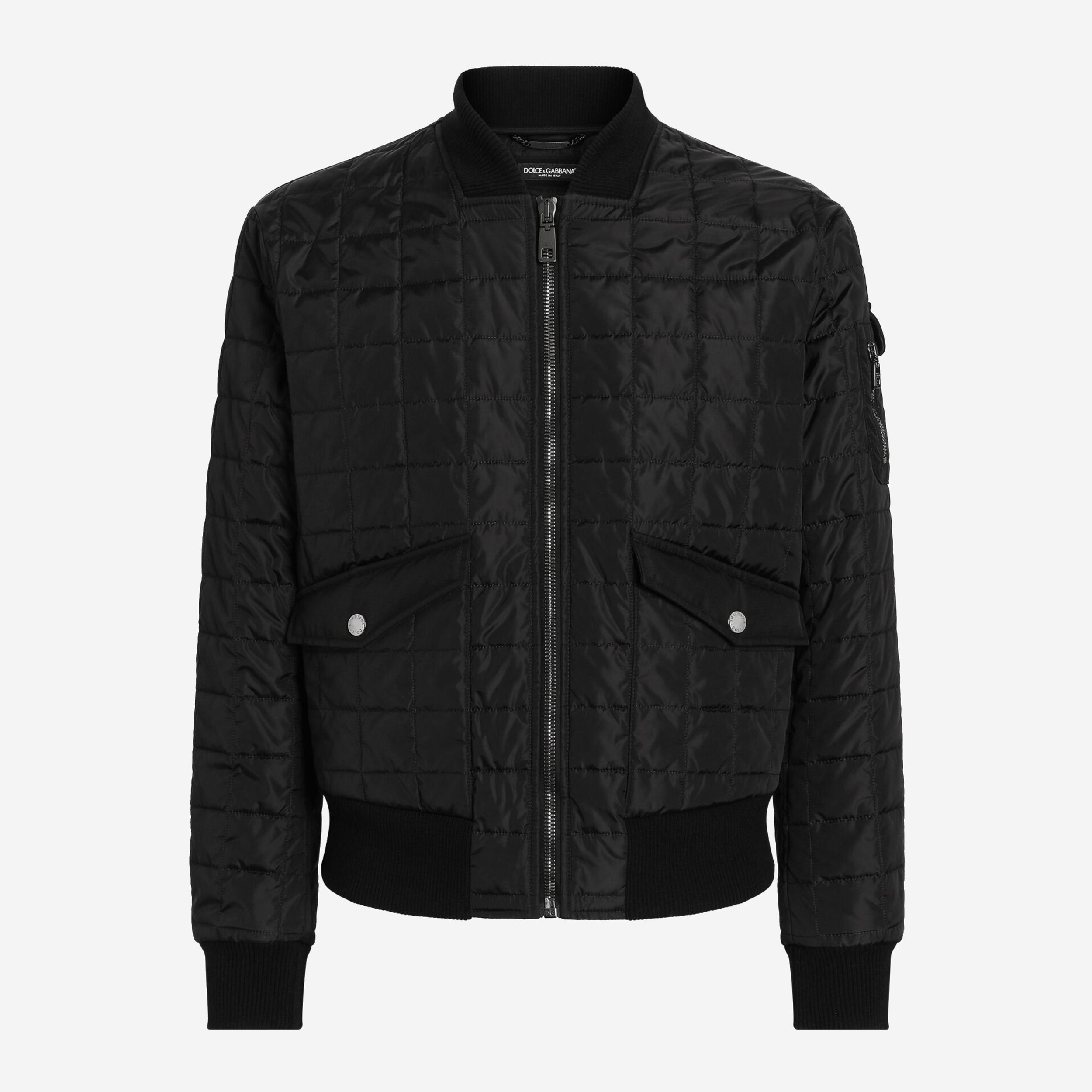 Dolce & Gabbana Plaque Quilted Bomber Jacket