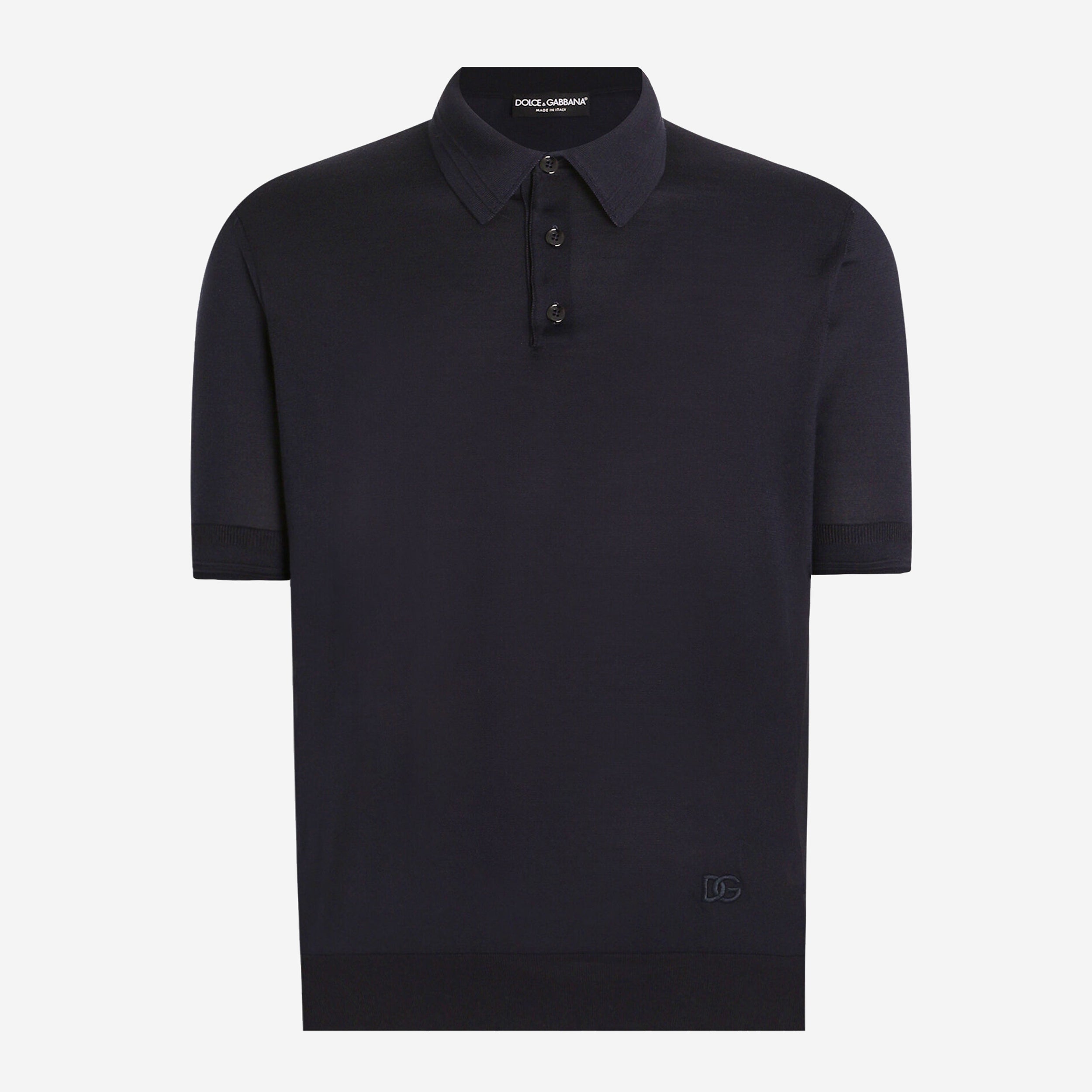 Dolce & Gabbana Satin Silk Polo Shirt