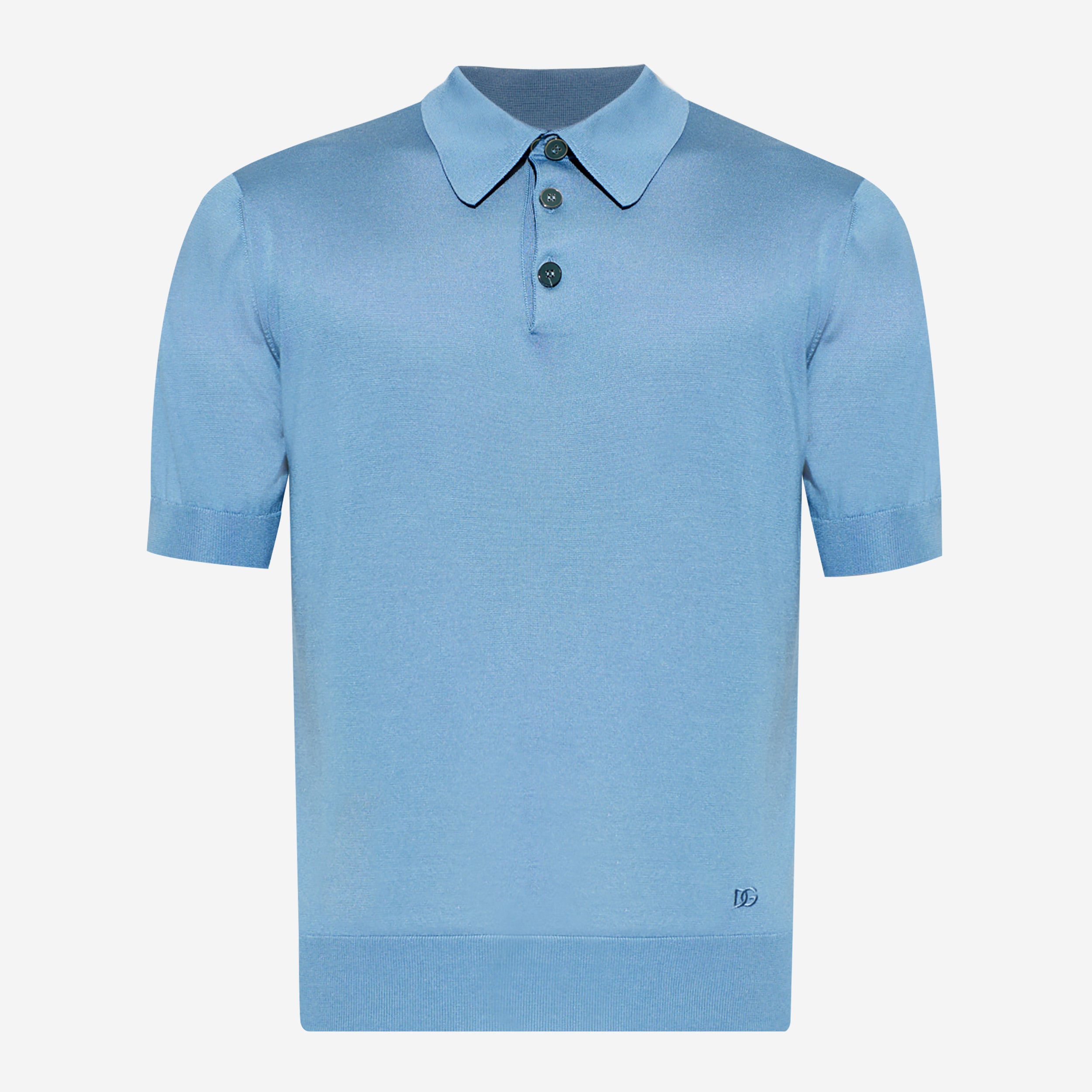 Dolce & Gabbana Silk Knitwear Polo Shirt