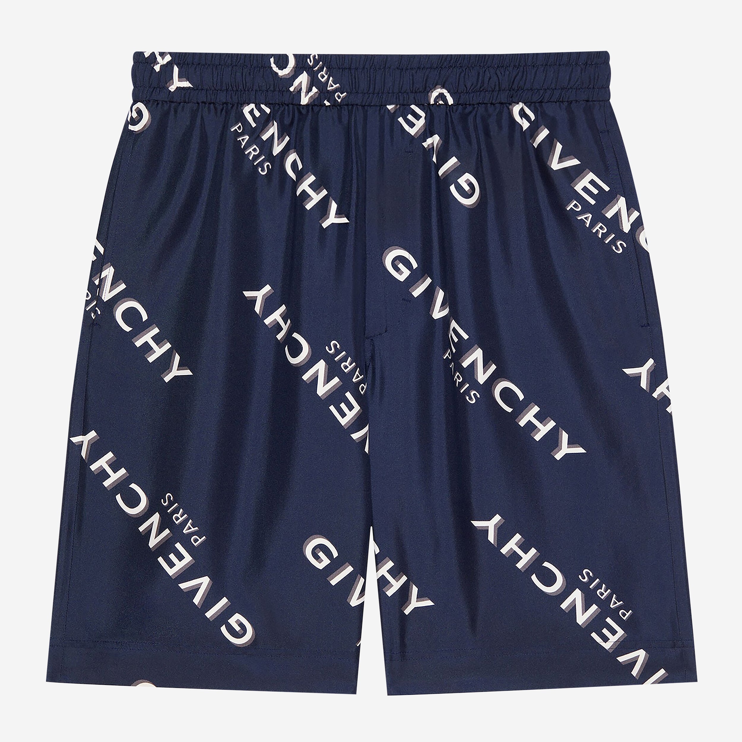 Givenchy Silk Twill Shadow Print Bermuda Shorts