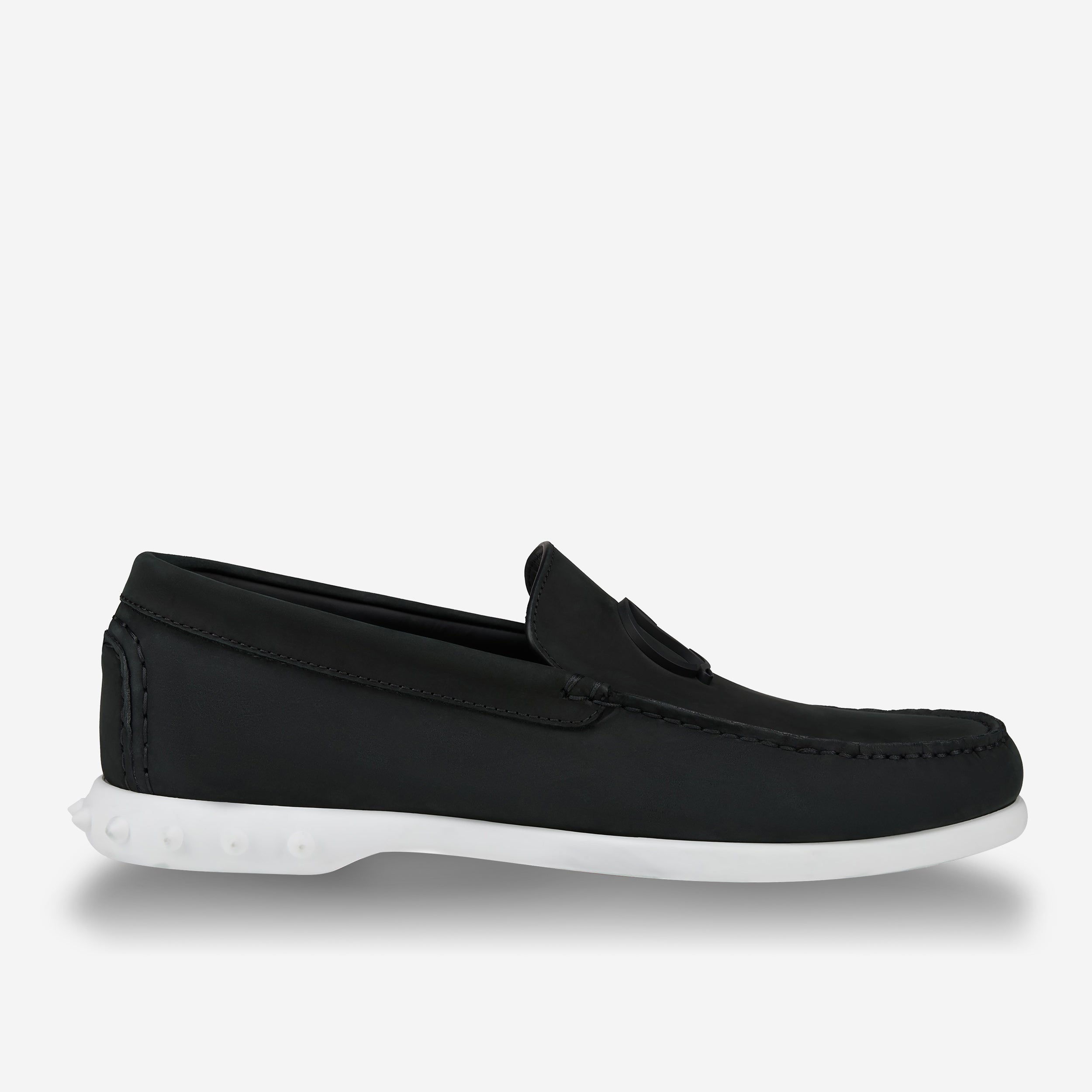 Christian Louboutin Moonkel Nubuck Leather Spike Sole Loafer
