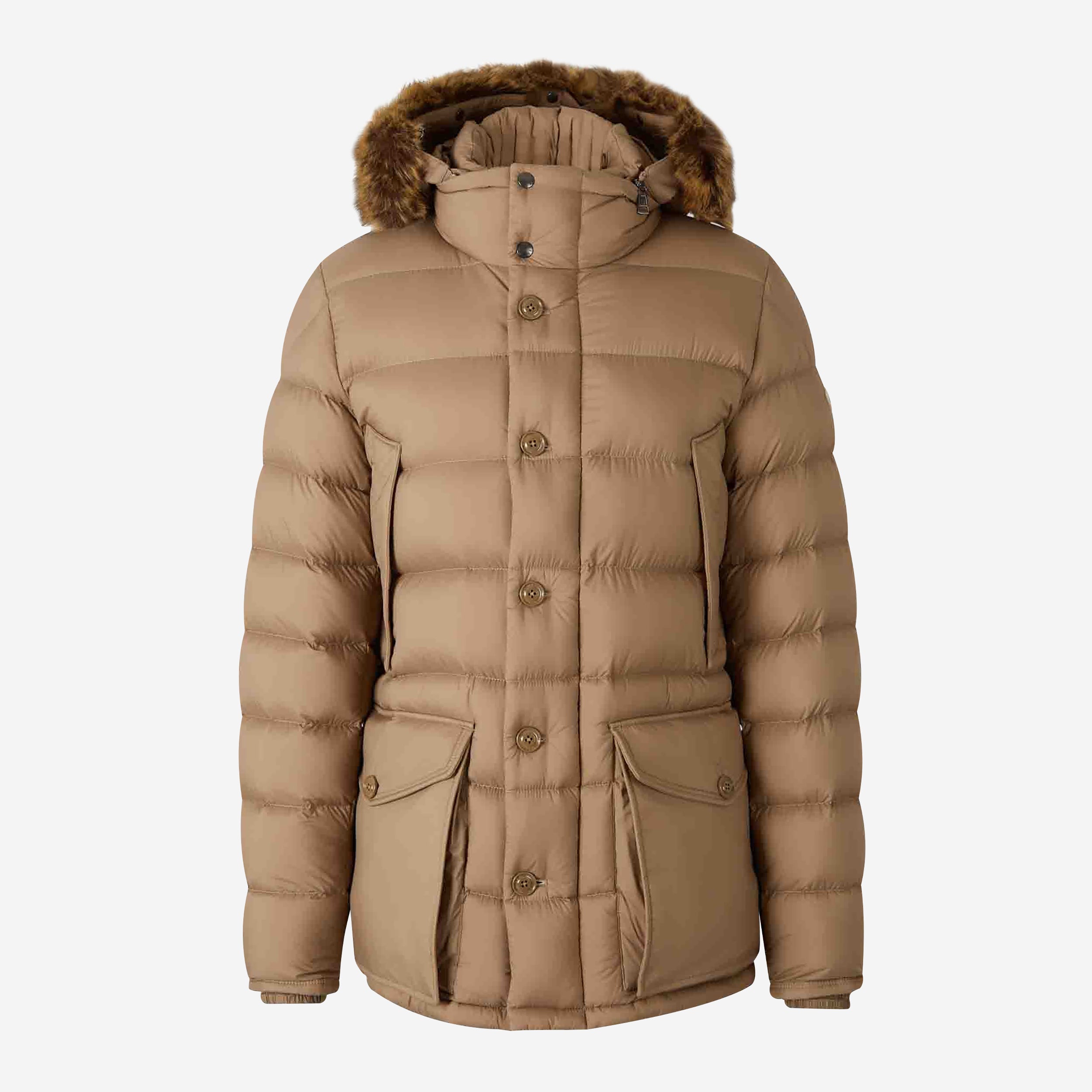 Moncler Clunye Fur Hooded Down Jacket