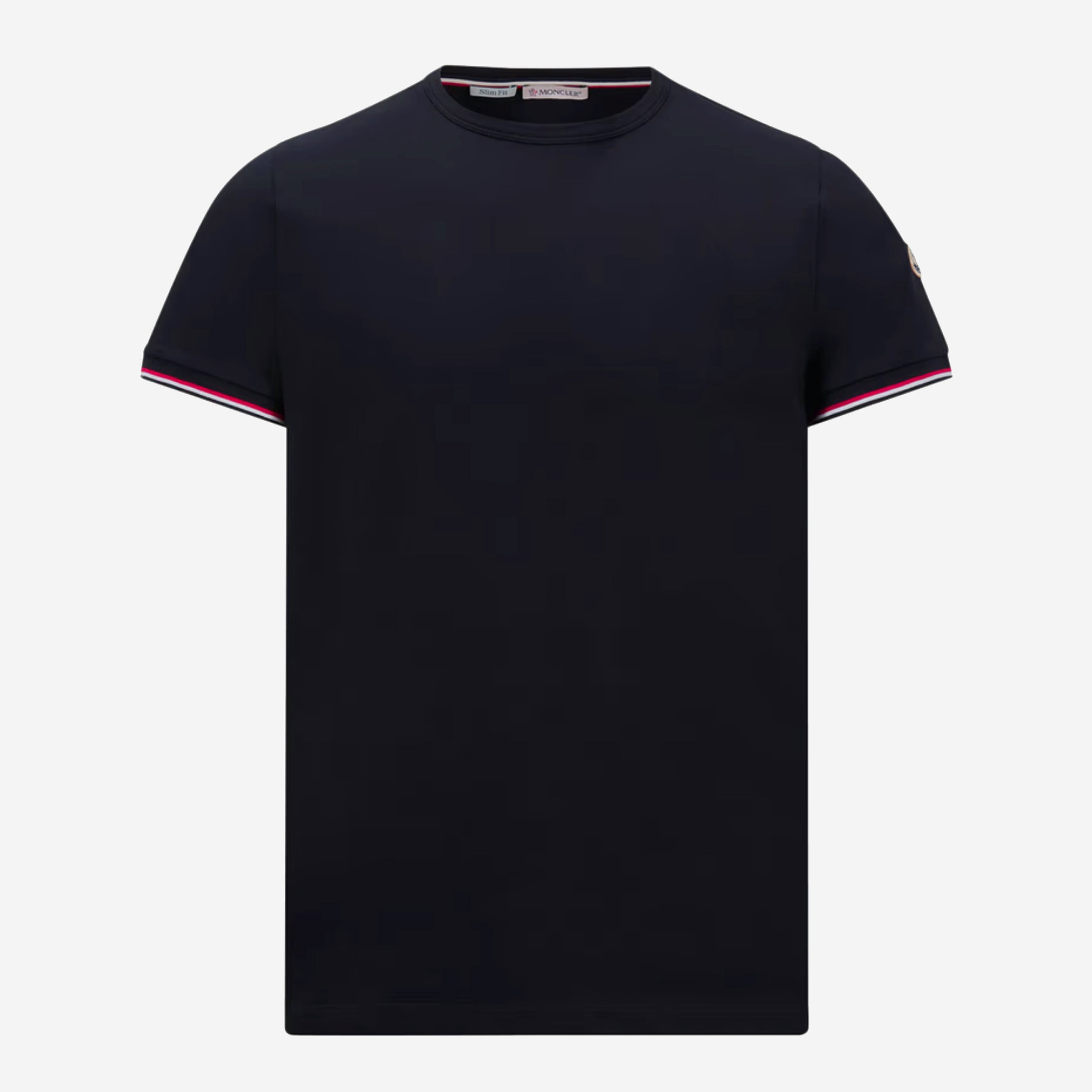 Moncler Tricolor-Trimmed Cotton T-Shirt