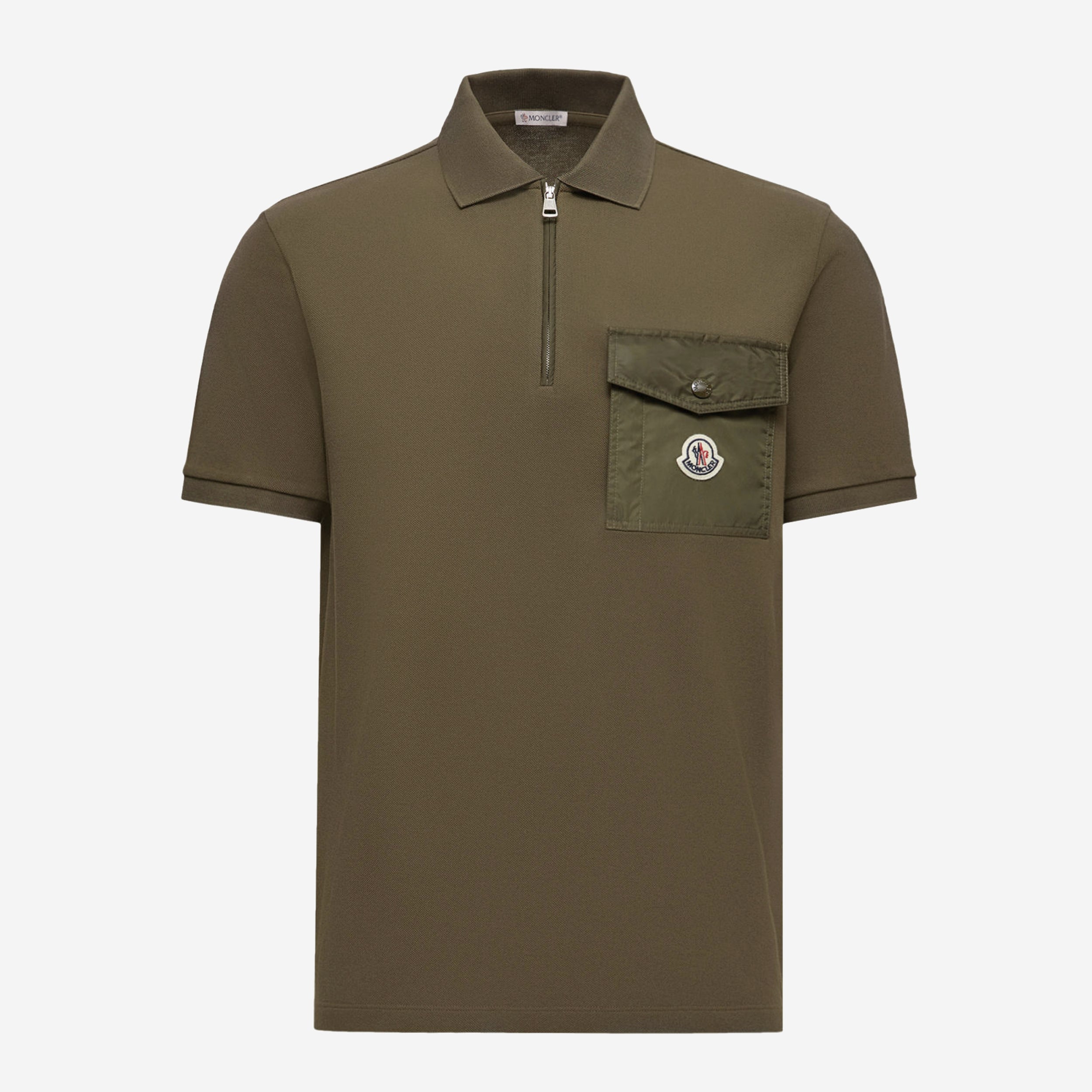 Moncler Cotton Piquet Pocket Polo Shirt