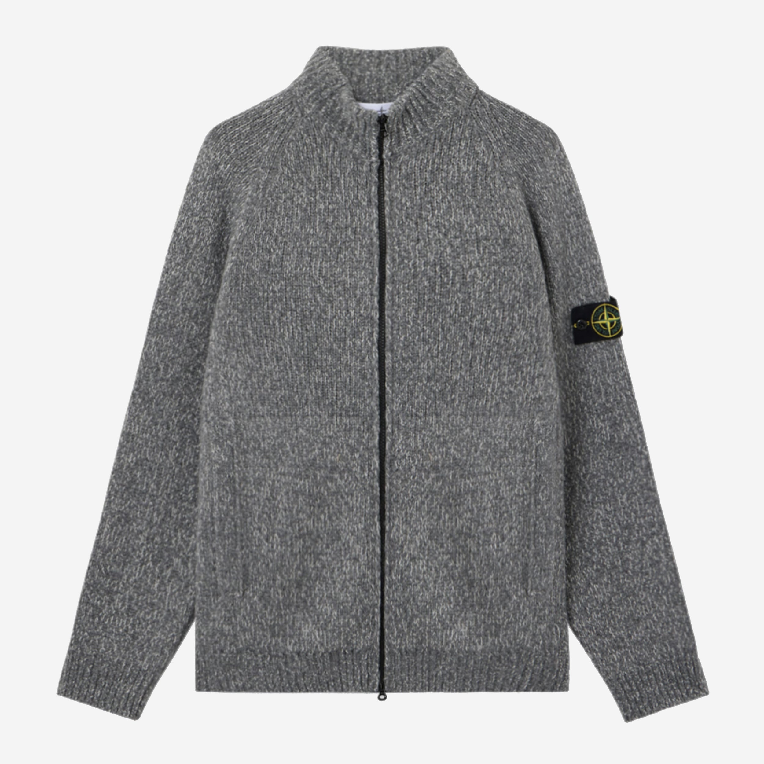 Stone Island Fancy Yarn Mouliné Wool Cardigan Knitwear